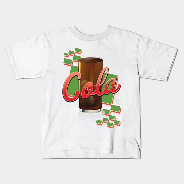 Vintage Cola Commercial Kids T-Shirt by nickemporium1